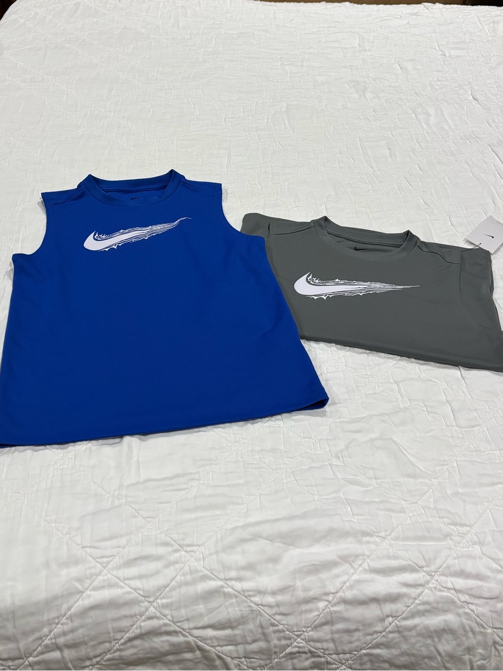 Nike Kids Sleeveless Tops in Royal Blue and Gray